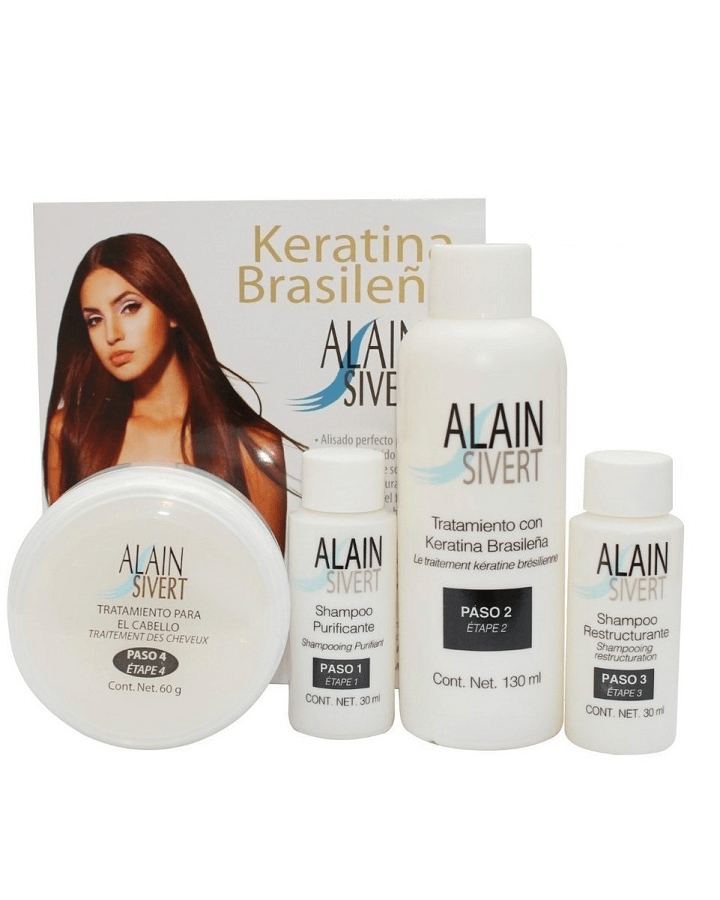 ALAIN SIVERT KERATINA BRASILENA KIT 4 PASOS