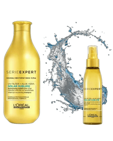 LP LOREAL SERIE EXPERT SOLAR SUBLIME SET SHAMPOO 300ML.+ SPRAY PROTECTOR 125ML.