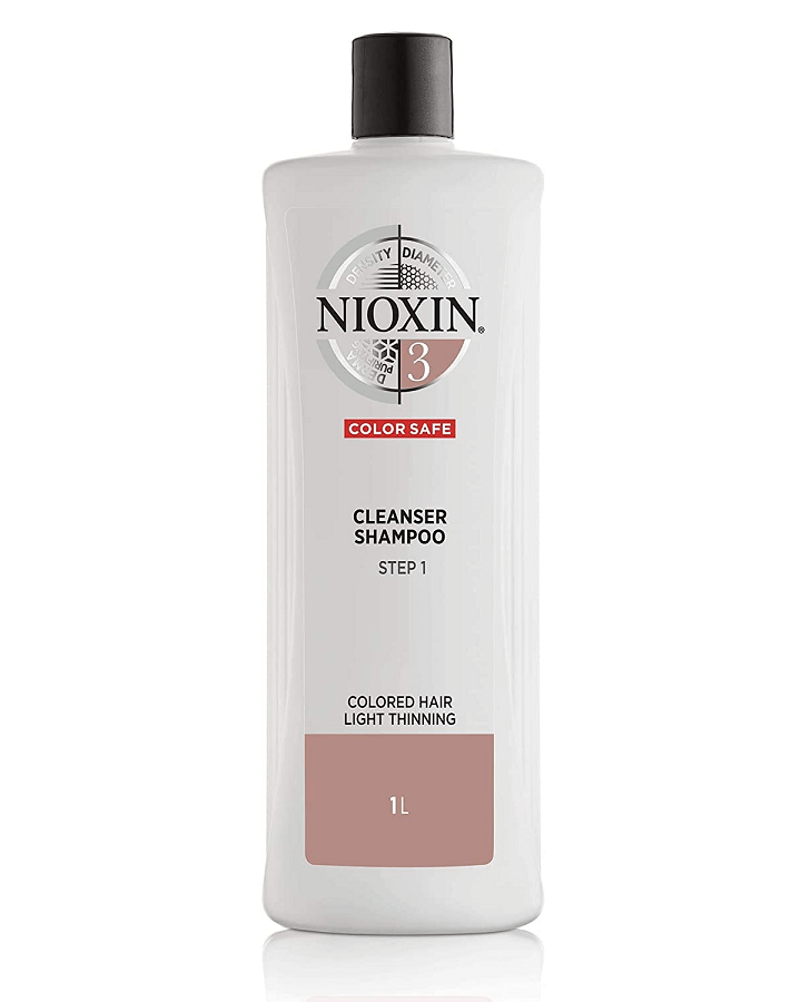 NIOXIN 3 COLOR SAFE CLEANSER SHAMPOO HAIR PERDIDA LEVE 1 LT.
