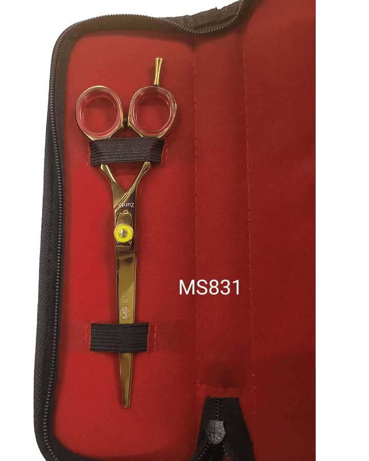 MS TIJERAS PARA ZURDOS LINEAL 6 PULGADAS GOLD/TORNASOL 831