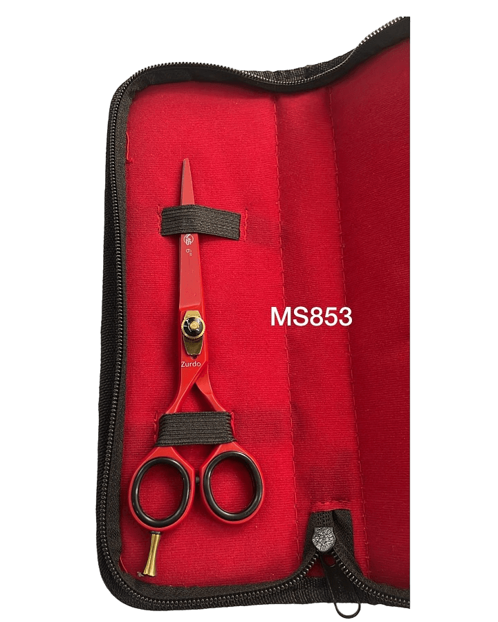 MS TIJERAS PARA ZURDOS LINEAL 6 PULGADAS ROJA 853