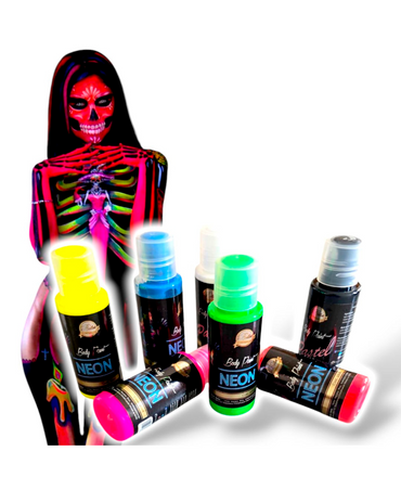 BELLET BODY PAINT KIT MAQUILLAJE PROFESIONAL TONOS NEON
