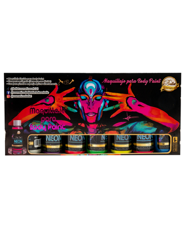 BELLET BODY PAINT KIT MAQUILLAJE PROFESIONAL TONOS NEON
