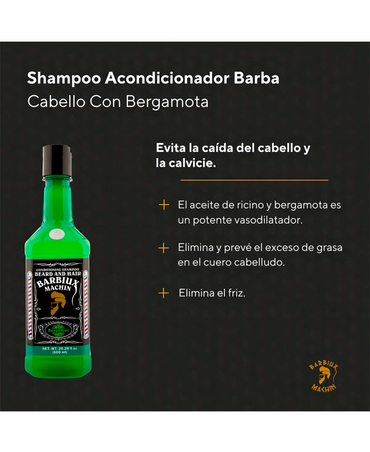BARBIUX MACHIN BERGAMOTA SHAMPOO 600 ML.