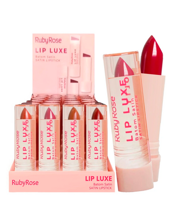 RUBY ROSE LIP LUXE SATIN LIPSTICK BLISTER CON 24 PIEZAS HB-L6000 GRUPO 2