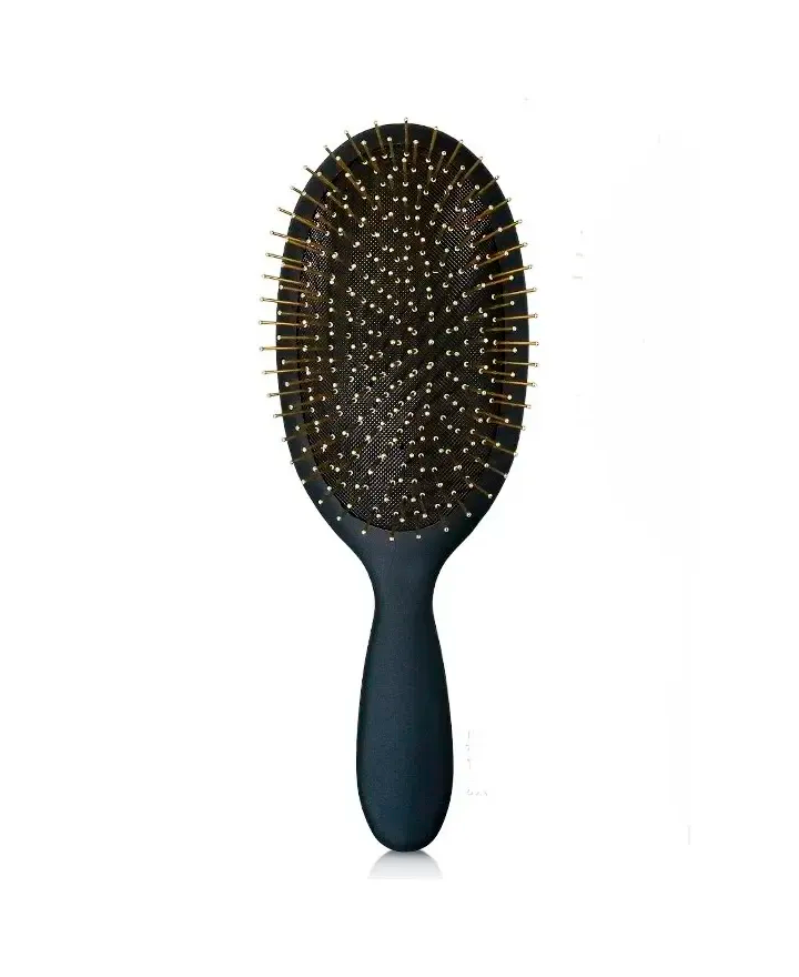 MAXCARE CEPILLO PALETA NEGRO CON AGUJA ALFILER DORADA 8778