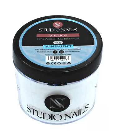 STUDIO NAILS POLVO ACRILICO CRISTAL 120 GRS.