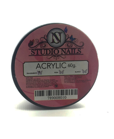 STUDIO NAILS POLVO ACRILICO CRISTAL 60 GRS.