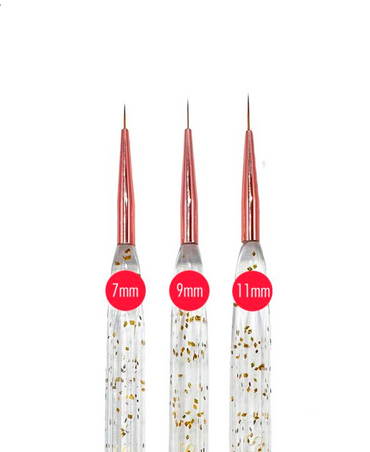 STUDIO NAILS PINCELES LINERS 7-9 MM Y 11 MM.