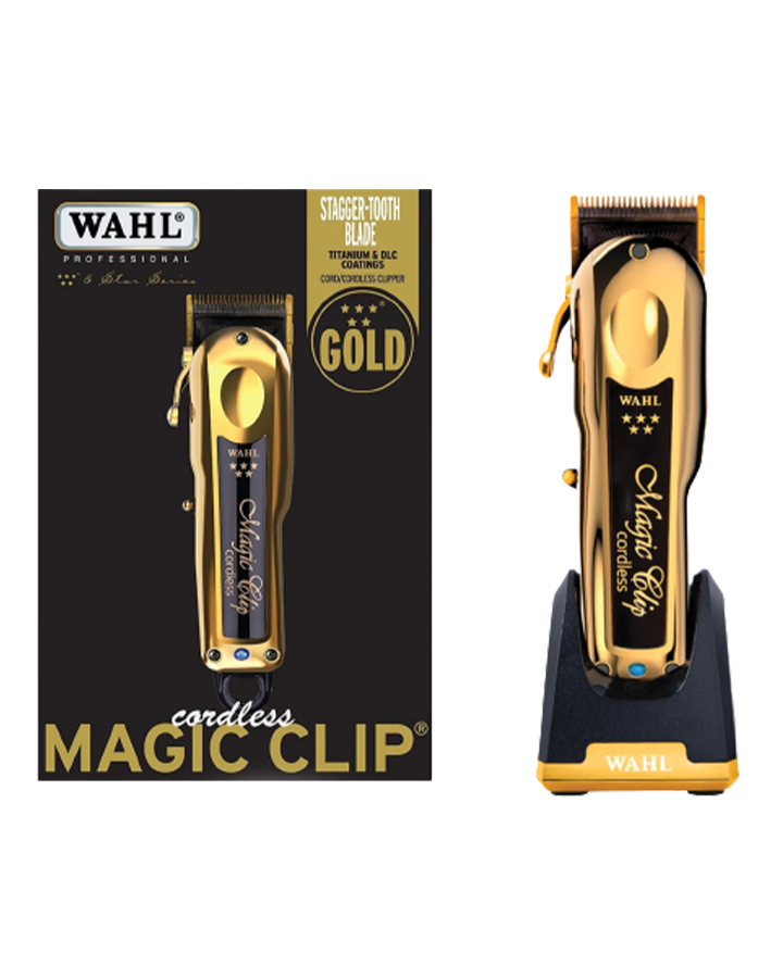 WAHL MAGIC CLIP MAQUINA CLIPPER CORDLESS GOLD 8148-700 – El Palacio De La  Belleza