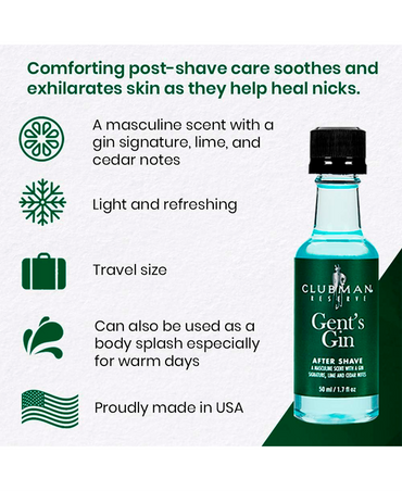 CLUBMAN AFTER SHAVE GENTS GIN 50 ML.
