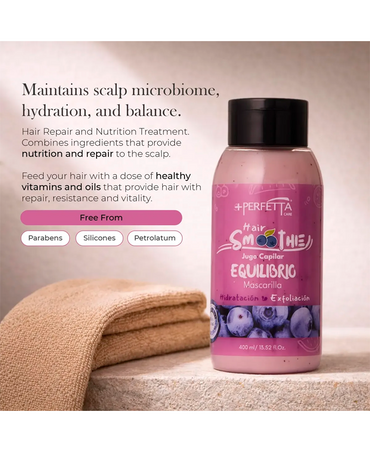 +PERFETTA HAIR SMOOTHIE EQUILIBRIO MASCARILLA 400 ML. MORA