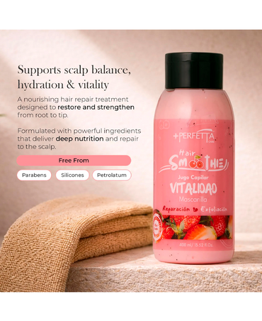 +PERFETTA HAIR SMOOTHIE VITALIDAD MASCARILLA 400 ML. FRESA