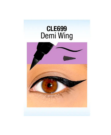 L.A. COLORS 2 EN 1 LIQUID LINER + STAMP DEMI WING STAMP CLE699