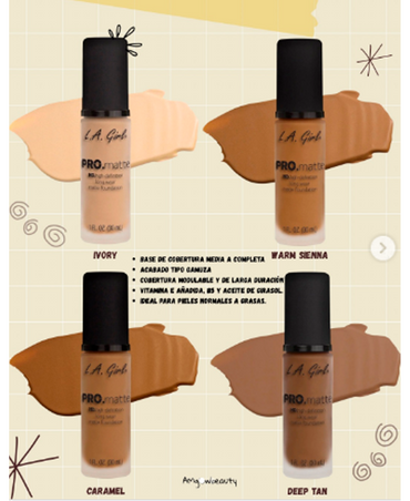 L.A. GIRL PRO MATTE MAQUILLAJE LIQUIDO NATURAL GLM674