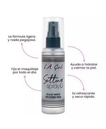 L.A. GIRL SETTING SPRAY FIX & SET MAKEUP FOR EXTENDED 80 ML. GFS917