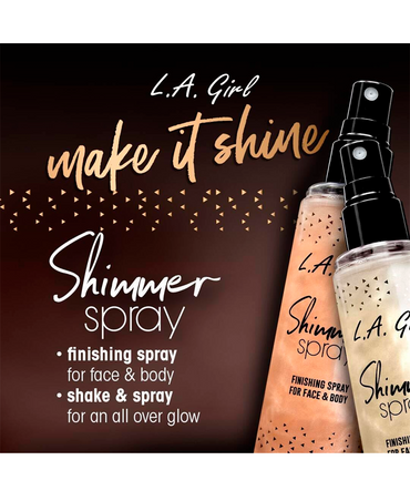 L.A. GIRL SHIMMER SPRAY FINISHING FOR FACE & BODY 80 ML. GFS919