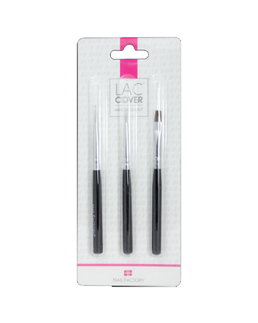 NAIL FACTORY LACCOVER MINI KIT PINCELES ONE SHOT