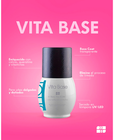 NAIL FACTORY VITA COLOR BASE ONE SHOT 14 ML. RUBBER