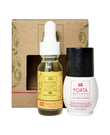 NAIL FACTORY NAIL CARE DUO FORTA 1/2 OZ + REVITANOIL 1/2 OZ