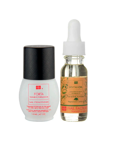 NAIL FACTORY NAIL CARE DUO FORTA 1/2 OZ + REVITANOIL 1/2 OZ