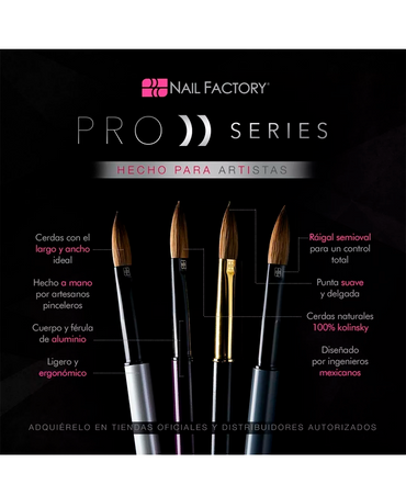 NAIL FACTORY PINCEL NF PRO SERIES NEGRO