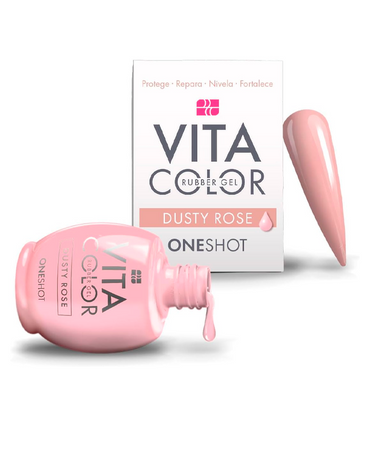 NAIL FACTORY VITA COLOR ONE SHOT 14 ML. RUBBER DUSTY ROSE