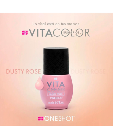 NAIL FACTORY VITA COLOR ONE SHOT 14 ML. RUBBER DUSTY ROSE