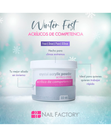 NAIL FACTORY ACRILICO CRYSTAL 22 OZ