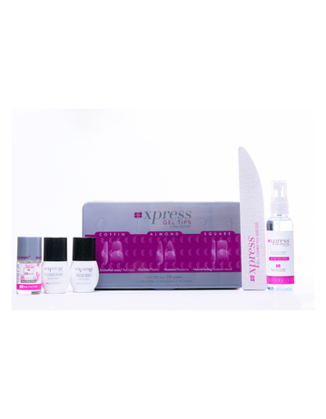 NAIL FACTORY XPRESS GEL TIPS MIX CAJA CON 330 PIEZAS COFFIN SQUARE ALMOND