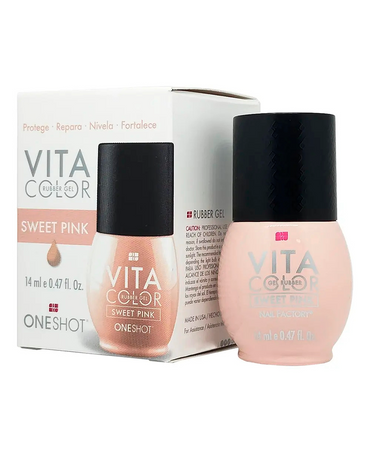 NAIL FACTORY VITA COLOR ONE SHOT 14 ML. RUBBER SWEET PINK