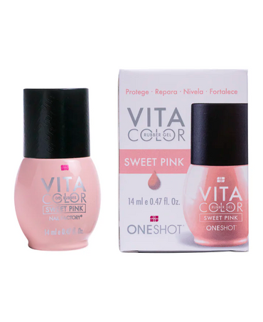 NAIL FACTORY VITA COLOR ONE SHOT 14 ML. RUBBER SWEET PINK