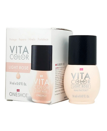 NAIL FACTORY VITA COLOR ONE SHOT 14 ML. RUBBER LIGHT ROSE