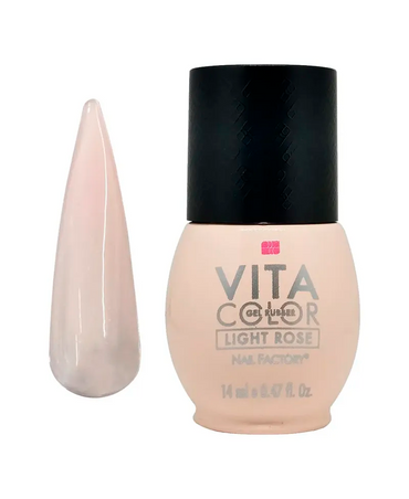 NAIL FACTORY VITA COLOR ONE SHOT 14 ML. RUBBER LIGHT ROSE