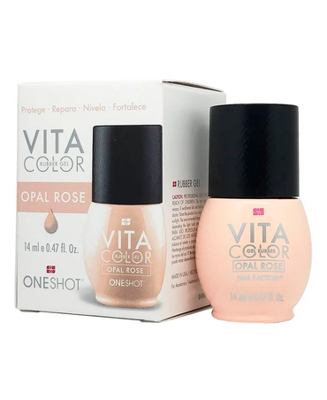 NAIL FACTORY VITA COLOR ONE SHOT 14 ML. RUBBER OPAL ROSE