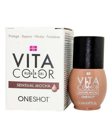 NAIL FACTORY VITA COLOR ONE SHOT 14 ML. RUBBER SENSUAL MOCHA