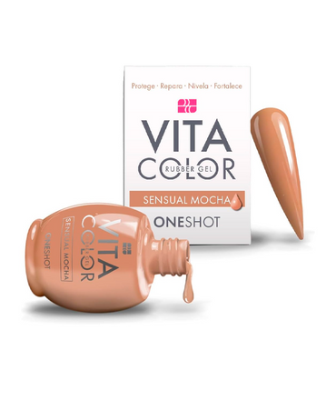 NAIL FACTORY VITA COLOR ONE SHOT 14 ML. RUBBER SENSUAL MOCHA