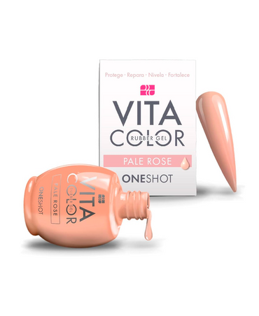 NAIL FACTORY VITA COLOR ONE SHOT 14 ML. RUBBER PALE ROSE