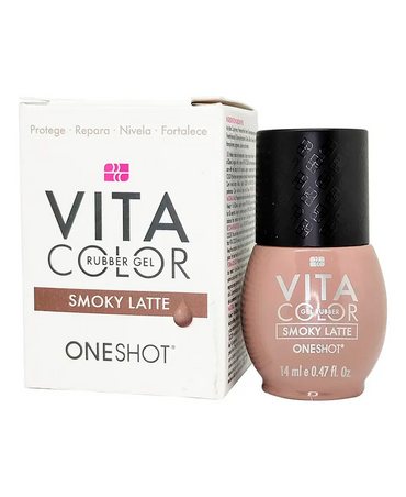 NAIL FACTORY VITA COLOR ONE SHOT 14 ML. RUBBER SMOKY LATTE