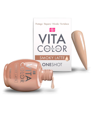 NAIL FACTORY VITA COLOR ONE SHOT 14 ML. RUBBER SMOKY LATTE
