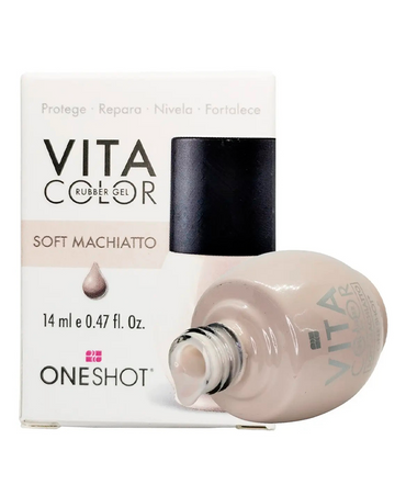 NAIL FACTORY VITA COLOR ONE SHOT 14 ML. RUBBER SOFT MACHIATO