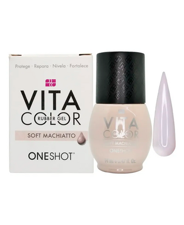 NAIL FACTORY VITA COLOR ONE SHOT 14 ML. RUBBER SOFT MACHIATO