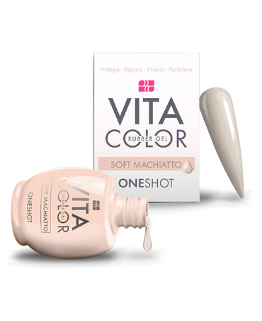 NAIL FACTORY VITA COLOR ONE SHOT 14 ML. RUBBER SOFT MACHIATO