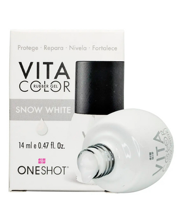 NAIL FACTORY VITA COLOR ONE SHOT 14 ML. RUBBER SNOW WHITE