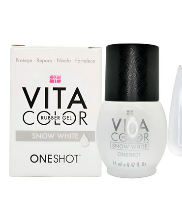 NAIL FACTORY VITA COLOR ONE SHOT 14 ML. RUBBER SNOW WHITE