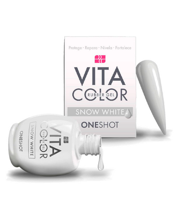 NAIL FACTORY VITA COLOR ONE SHOT 14 ML. RUBBER SNOW WHITE