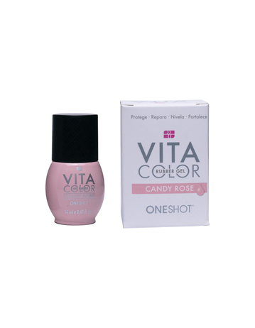 NAIL FACTORY VITA COLOR ONE SHOT 14 ML. RUBBER CANDY ROSE