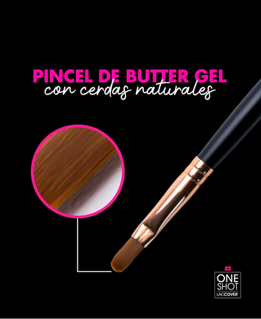 NAIL FACTORY ONE SHOT BUTTER BRUSH PINCEL PARA APLICACION DE GEL MANTEQUILLA