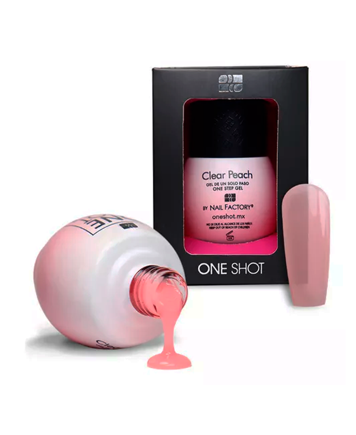 NAIL FACTORY ONE SHOT SHEER 10 ML. CLEAR PEACH