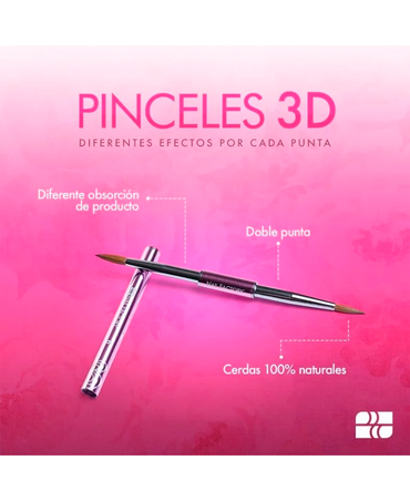 NAIL FACTORY PINCEL DOBLE ARTISTIC 3D #6 Y #4